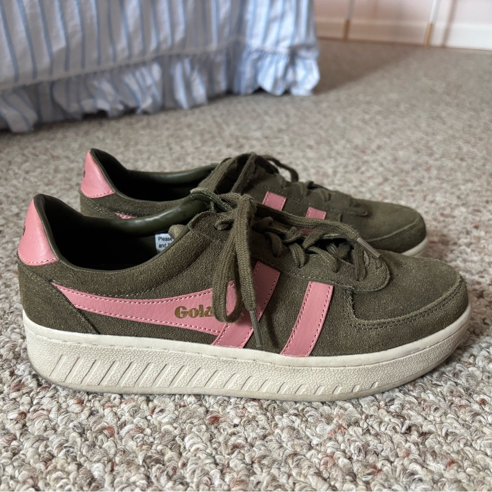 Gola Olive and Pink Women's Sneakers